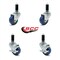 Service Caster 3.5 Inch Blue Polyurethane Swivel 1-1/8 Inch Expanding Stem Caster Brake, 2PK SCC-EX20S3514-PPUB-BLU-2-TLB-2-MTG43 - alternate 3